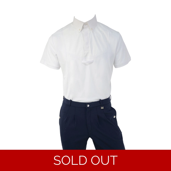 product Image for Hy Equestrian Men's Hadleigh Short Sleeved Tie Shirt - White